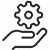 Icon for Service-Focus: Hand Supporting a Gear