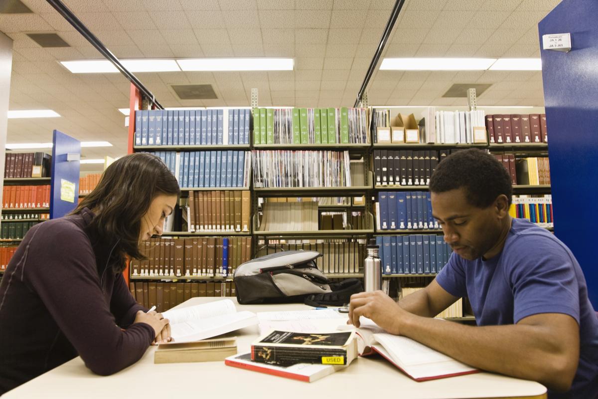 Displaced Energy Worker Dependent Transition Scholarship Program - Diverse people in library studying