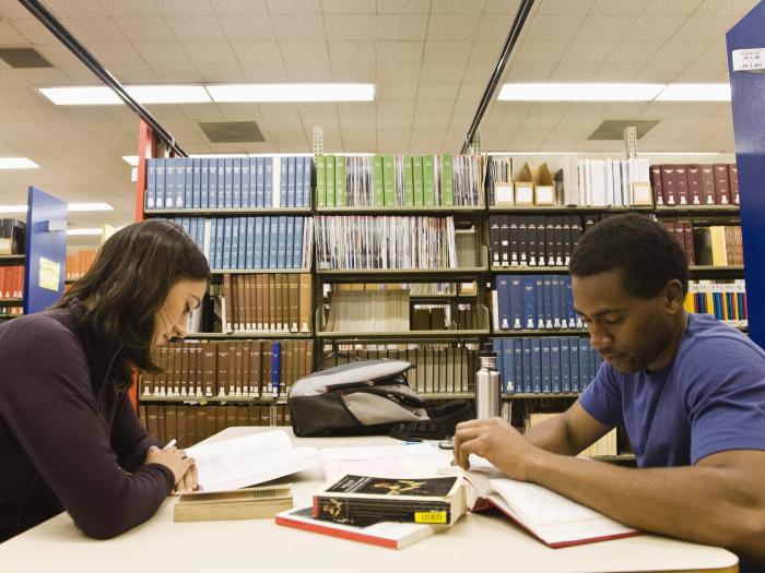 Displaced Energy Worker Dependent Transition Scholarship Program - Diverse people in library studying